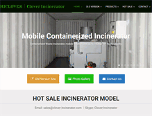Tablet Screenshot of clover-incinerator.com